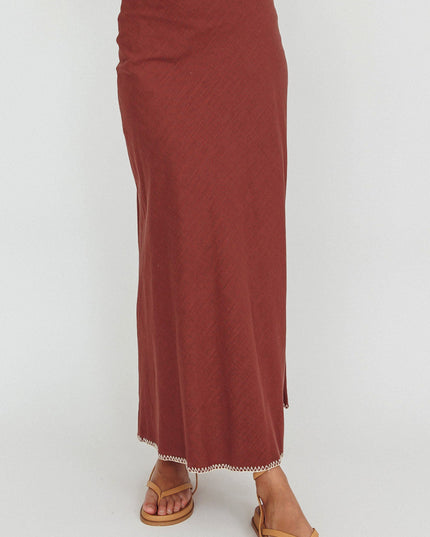 Chocolate Sunshine Blanket Stitch Skirt