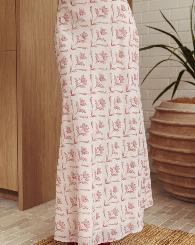 Rose High Maxi Skirt Print