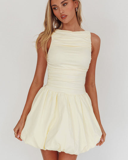 Butter Sleeveless Balloon Skirt Mini Dress
