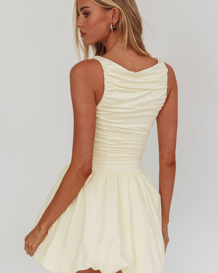 Butter Sleeveless Balloon Skirt Mini Dress