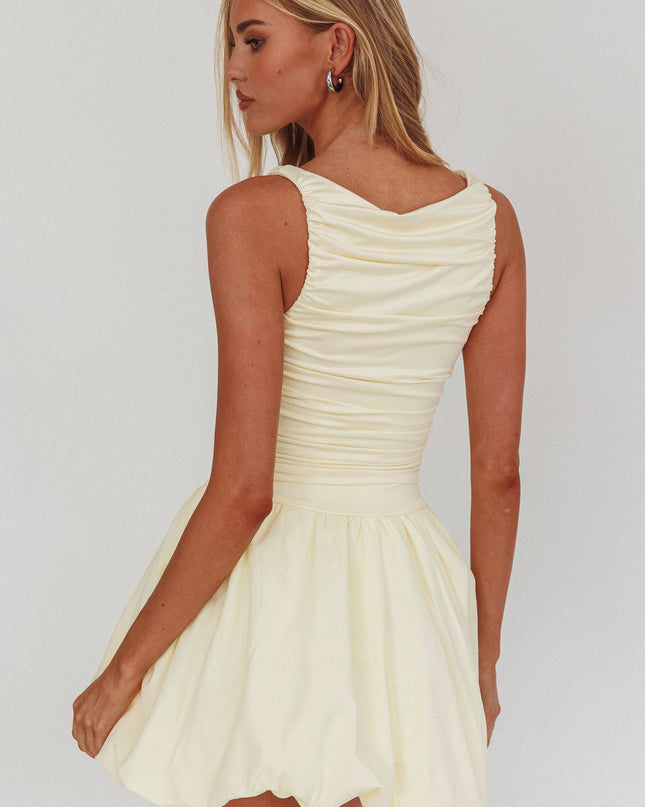 Butter Sleeveless Balloon Skirt Mini Dress