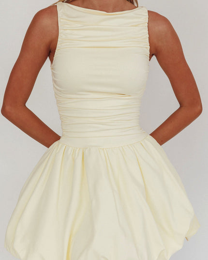 Butter Sleeveless Balloon Skirt Mini Dress