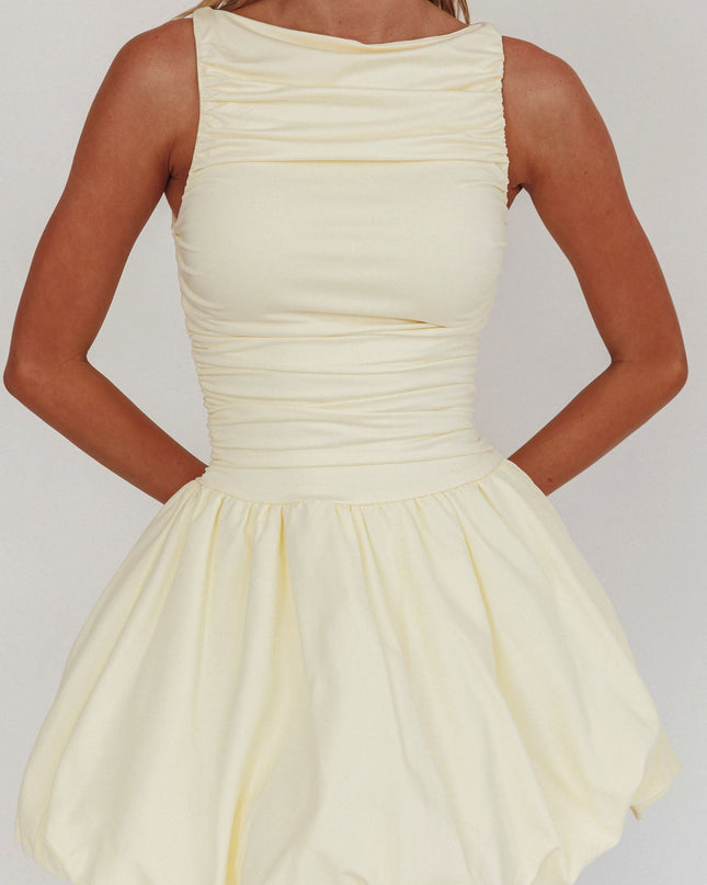 Butter Sleeveless Balloon Skirt Mini Dress
