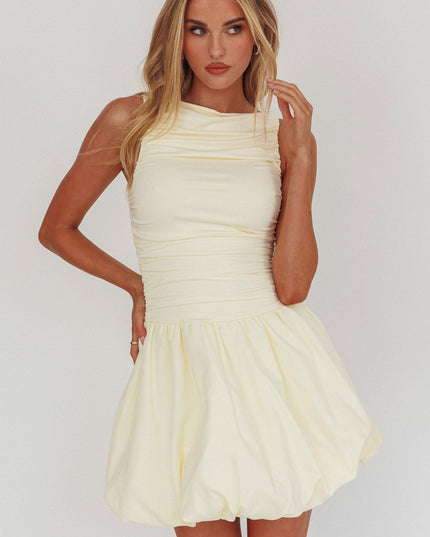 Butter Sleeveless Balloon Skirt Mini Dress