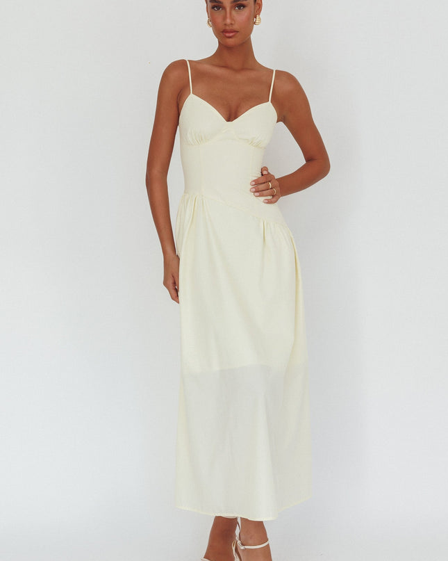 Butter Honey Baby Diagonal Waist Maxi Dress