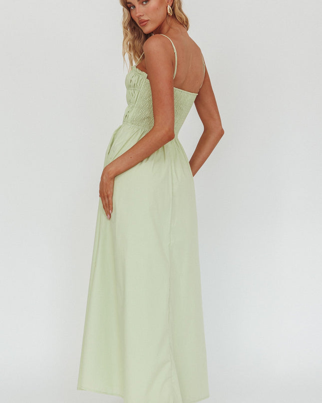 Sage Tied Bodice Maxi Dress
