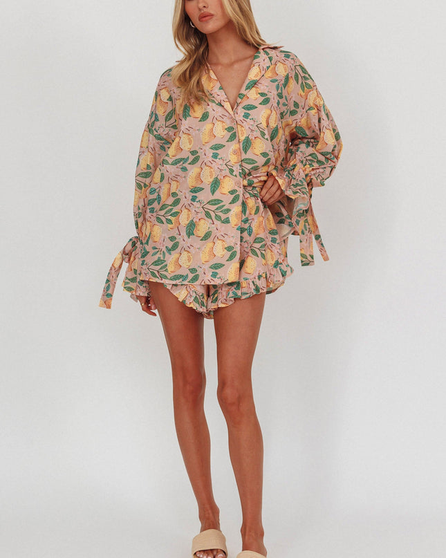 Lemon Frill Trim Shorts