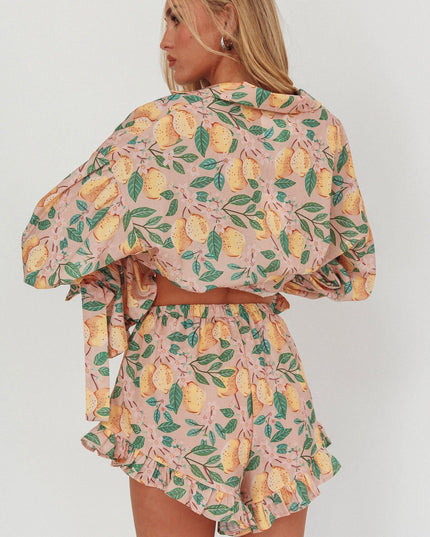 Lemon Frill Trim Shorts