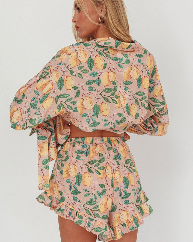 Lemon Frill Trim Shorts