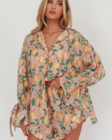 Lemon Frill Trim Shorts