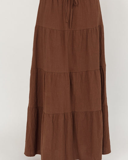 Cocoa Moons Tie Waist Maxi Skirt