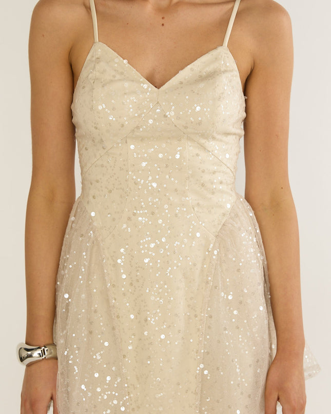Oyster Cami Strap Sequin Mini Dress
