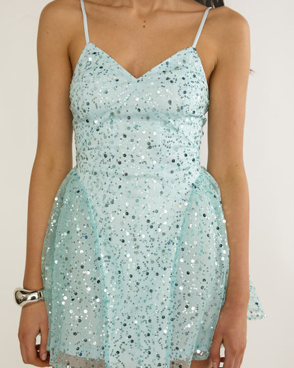 Sage Cami Strap Sequin Mini Dress