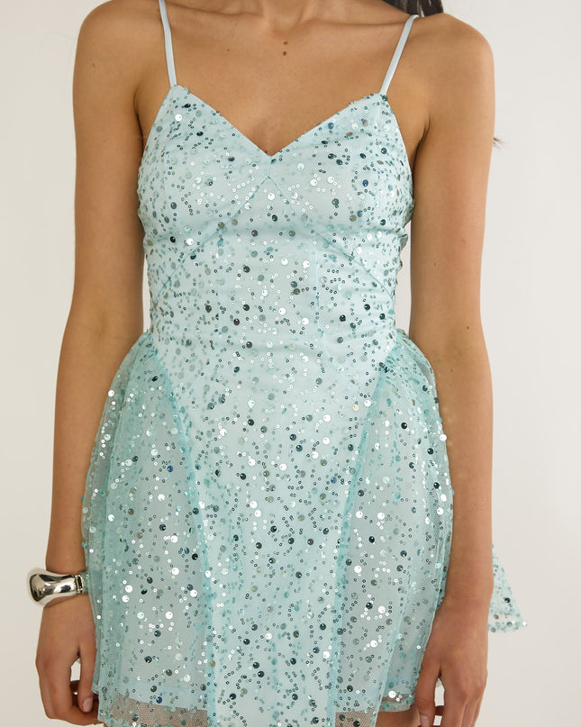 Sage Cami Strap Sequin Mini Dress