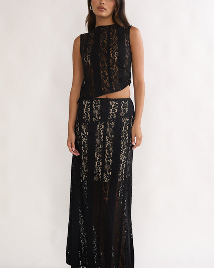 Black Maxi Skirt Lace
