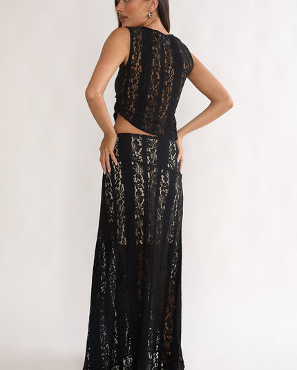 Black Maxi Skirt Lace