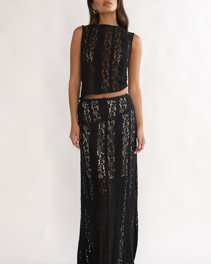Black Maxi Skirt Lace