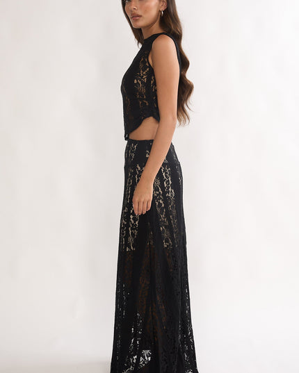 Black Maxi Skirt Lace