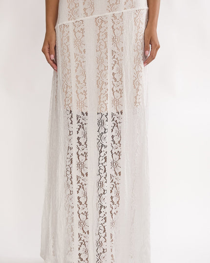 White Maxi Skirt Lace