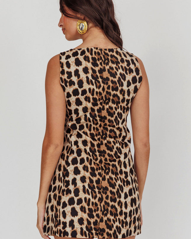 Leopard Shift Mini Dress