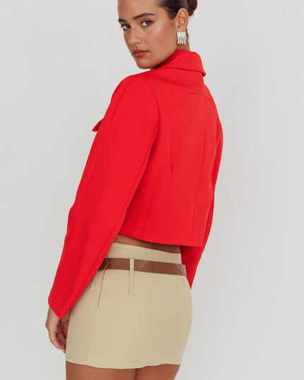 Red Cinder Crop Jacket