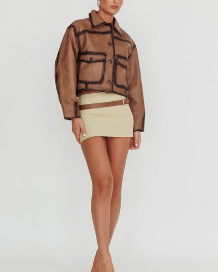 Brown Front Pocket Jacket