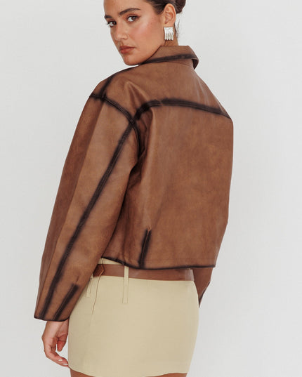 Brown Front Pocket Jacket