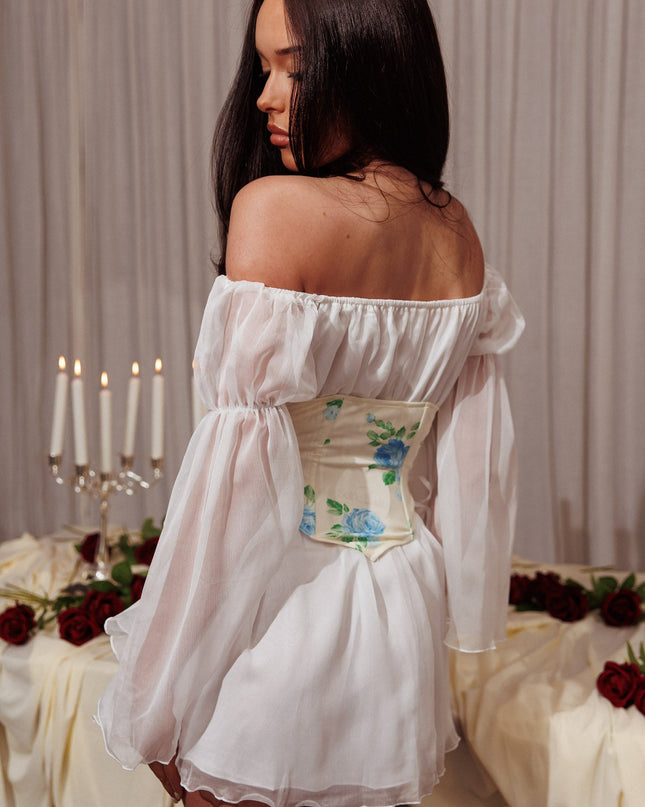 White Corset Mini Dress
