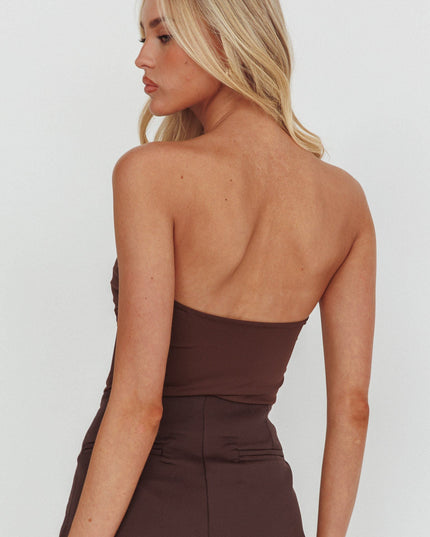 Gold Buckle Bodysuit Coffee