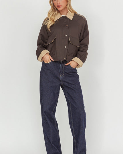 Charcoal Button Pocket Jacket
