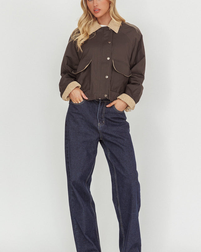 Charcoal Button Pocket Jacket