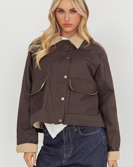 Charcoal Button Pocket Jacket