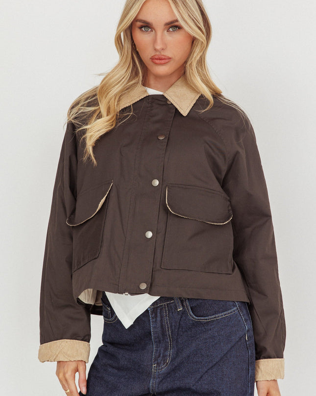 Charcoal Button Pocket Jacket