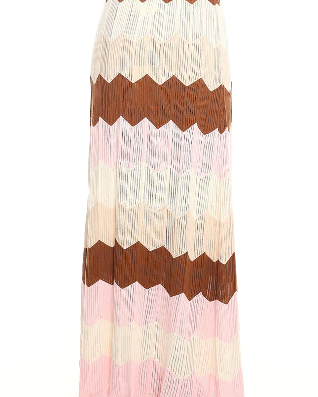 Cream You Chevron Knit Halter Top