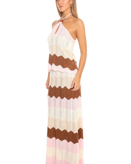 Cream You Chevron Knit Halter Top