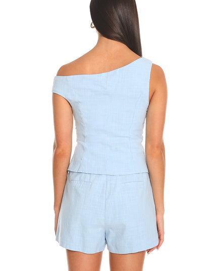 Light Blue Jacie Asymmetric Top