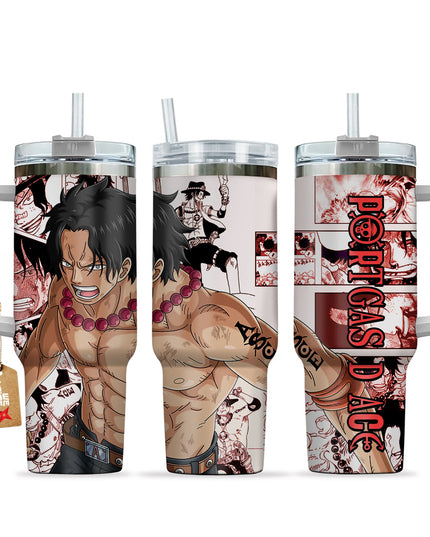 Portgas D.Ace 40oz Insulated Stainless Tumbler