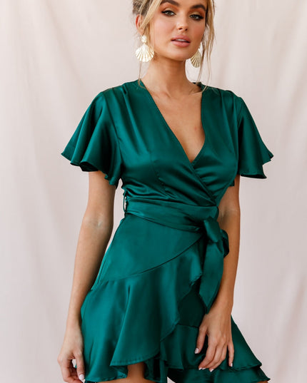 Jade Cami Angel Sleeve Faux Wrap Dress