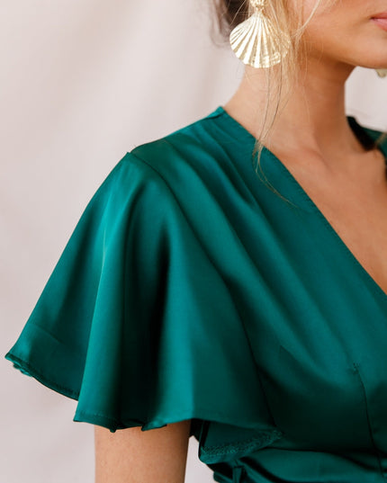 Jade Cami Angel Sleeve Faux Wrap Dress